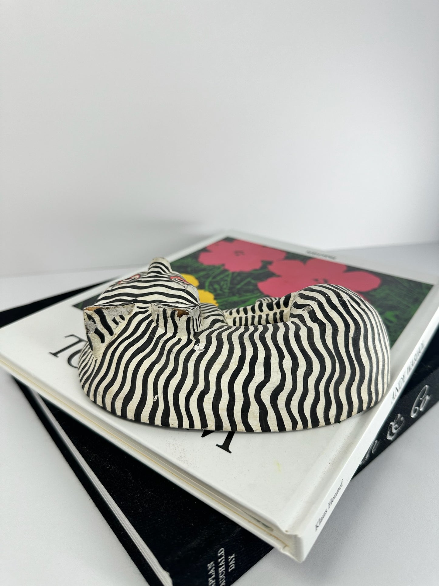 Balinese-inspired Wooden Striped Cat