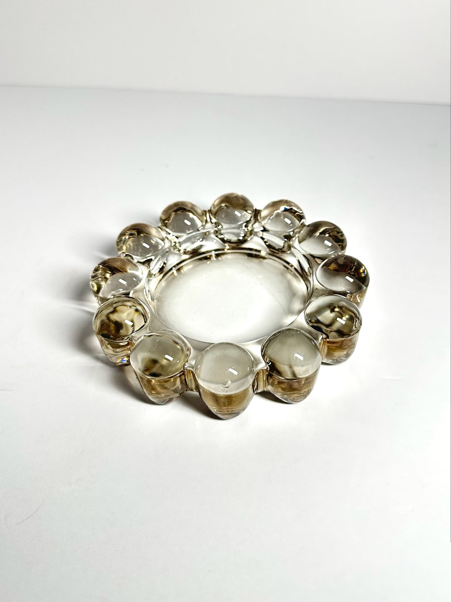 Crystal Clear Boopie Bubble Glass Ashtray/Catch-All