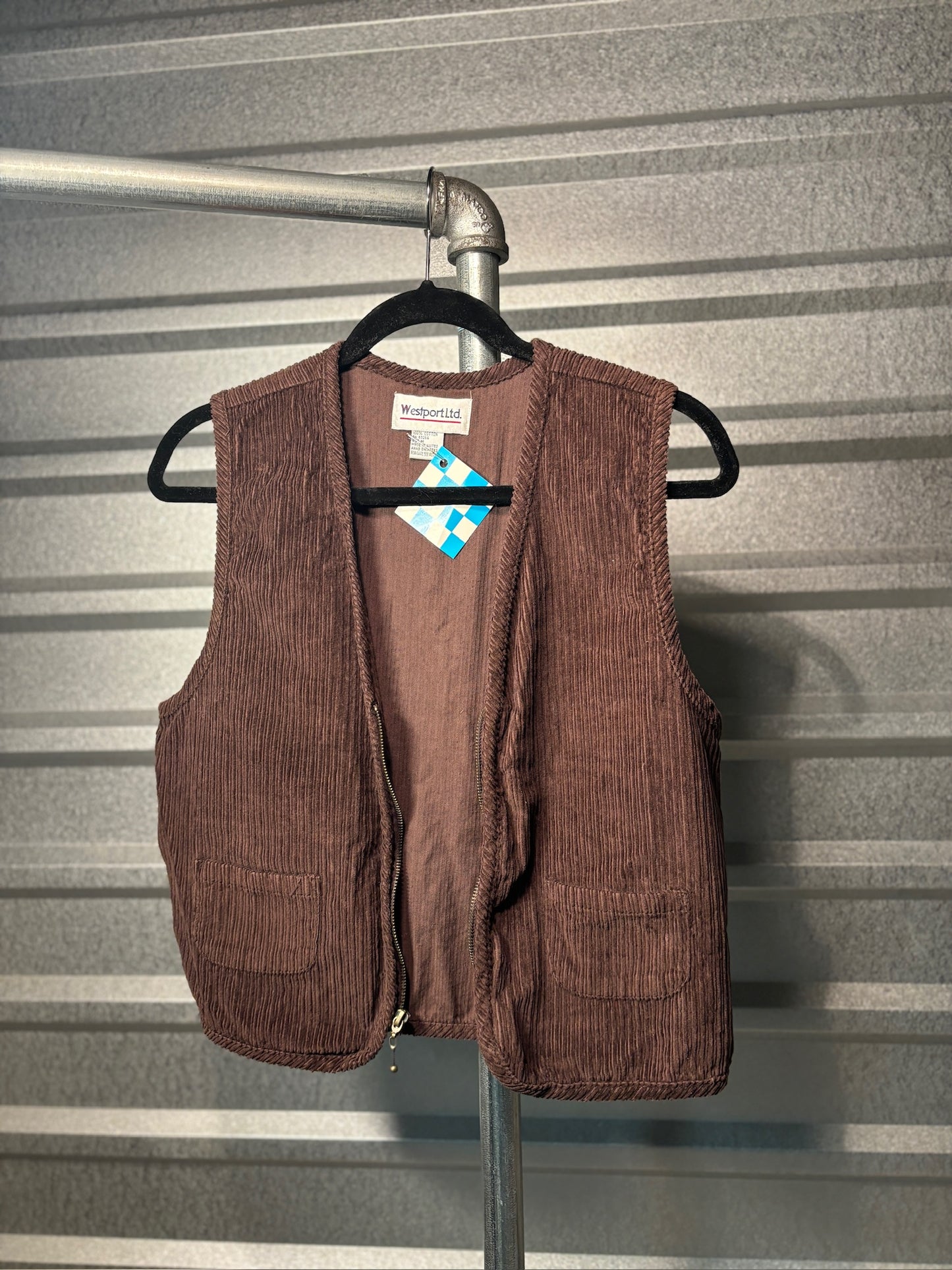 Corduroy Zip-up Vest