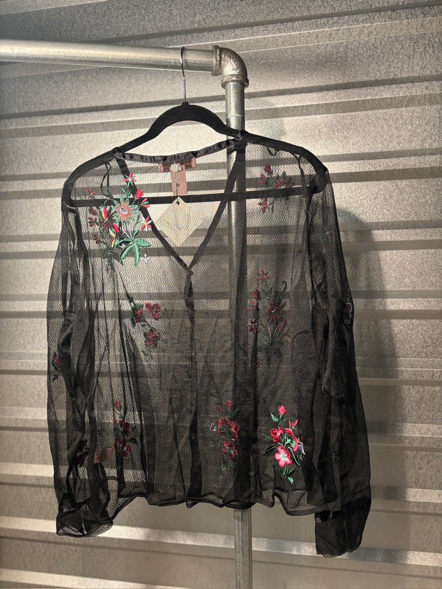 Mesh Embroidered Blouse