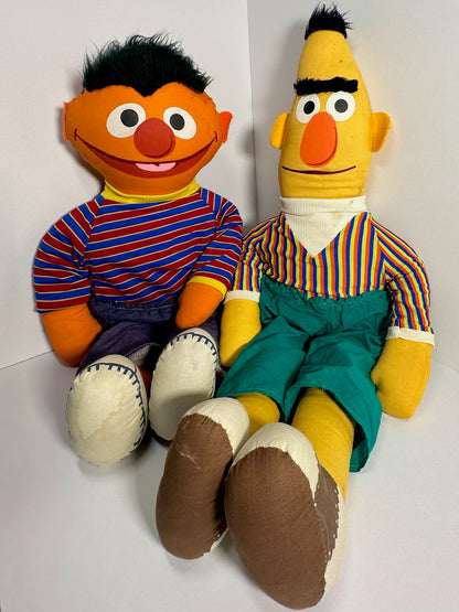 1970s KnickerBocker Bert and Ernie Plush Figures